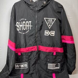 Legacy Black and Pink‎ Windbreaker Jacket